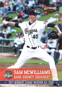 2017 Choice Midwest League All-Stars #53 Sam McWilliams Front