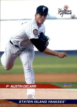 2016 Choice Staten Island Yankees #6 Austin DeCarr Front