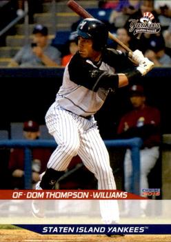 2016 Choice Staten Island Yankees #30 Dom Thompson-Williams Front