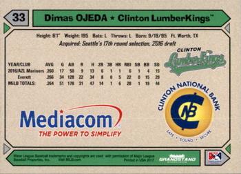 2017 Grandstand Clinton LumberKings #NNO Dimas Ojeda Back