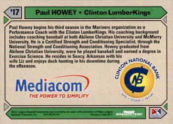 2017 Grandstand Clinton LumberKings #NNO Paul Howey Back