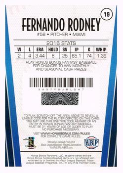 2017 Honus Bonus Fantasy Baseball #19 Fernando Rodney Back