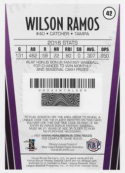 2017 Honus Bonus Fantasy Baseball #42 Wilson Ramos Back