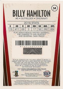 2017 Honus Bonus Fantasy Baseball #54 Billy Hamilton Back