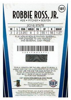 2017 Honus Bonus Fantasy Baseball #101 Robbie Ross, Jr. Back