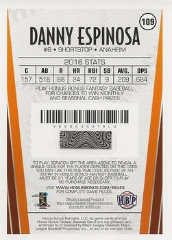 2017 Honus Bonus Fantasy Baseball #109 Danny Espinosa Back