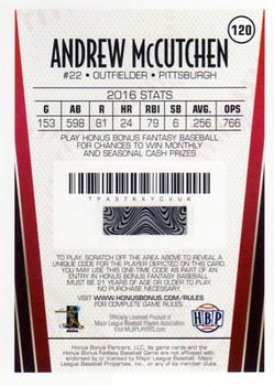 2017 Honus Bonus Fantasy Baseball #120 Andrew McCutchen Back