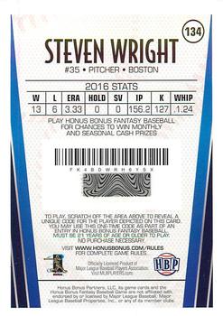 2017 Honus Bonus Fantasy Baseball #134 Steven Wright Back