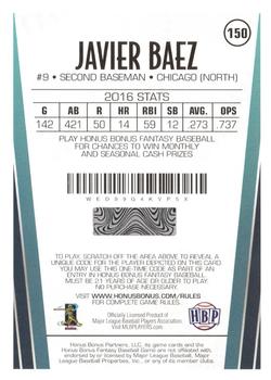 2017 Honus Bonus Fantasy Baseball #150 Javier Baez Back