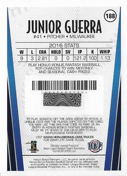 2017 Honus Bonus Fantasy Baseball #188 Junior Guerra Back