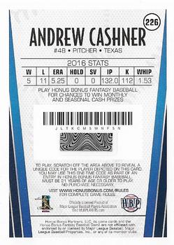 2017 Honus Bonus Fantasy Baseball #226 Andrew Cashner Back