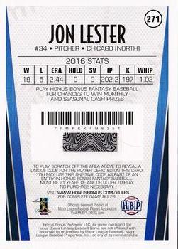 2017 Honus Bonus Fantasy Baseball #271 Jon Lester Back