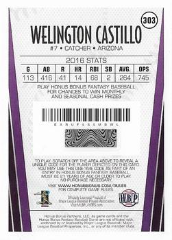 2017 Honus Bonus Fantasy Baseball #303 Welington Castillo Back