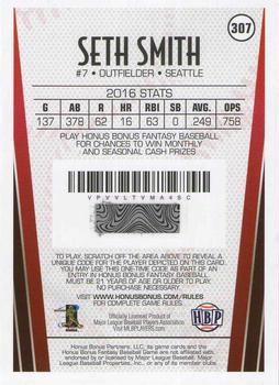 2017 Honus Bonus Fantasy Baseball #307 Seth Smith Back