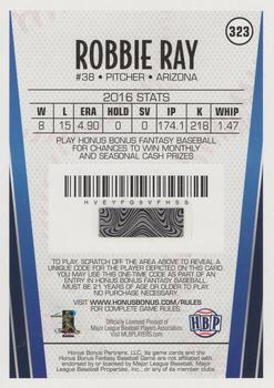 2017 Honus Bonus Fantasy Baseball #323 Robbie Ray Back