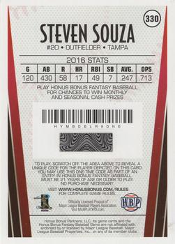2017 Honus Bonus Fantasy Baseball #330 Steven Souza Back