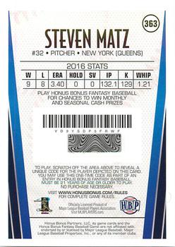 2017 Honus Bonus Fantasy Baseball #363 Steven Matz Back