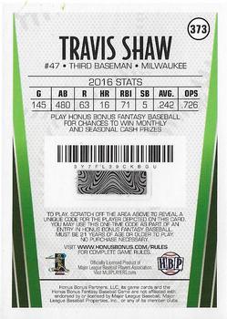 2017 Honus Bonus Fantasy Baseball #373 Travis Shaw Back