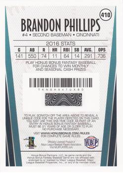 2017 Honus Bonus Fantasy Baseball #410 Brandon Phillips Back