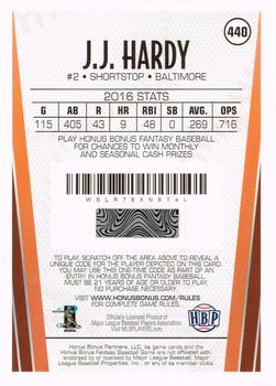 2017 Honus Bonus Fantasy Baseball #440 J.J. Hardy Back
