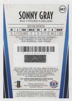 2017 Honus Bonus Fantasy Baseball #447 Sonny Gray Back