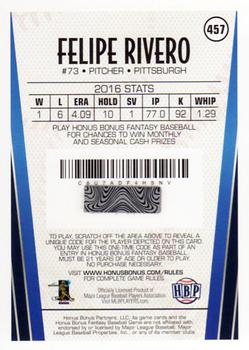 2017 Honus Bonus Fantasy Baseball #457 Felipe Rivero Back