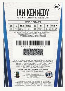 2017 Honus Bonus Fantasy Baseball #493 Ian Kennedy Back