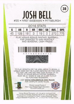 2017 Honus Bonus Fantasy Baseball - Silver Foil #38 Josh Bell Back