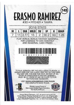 2017 Honus Bonus Fantasy Baseball - Silver Foil #149 Erasmo Ramirez Back