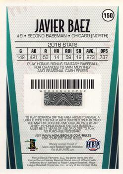2017 Honus Bonus Fantasy Baseball - Silver Foil #150 Javier Baez Back
