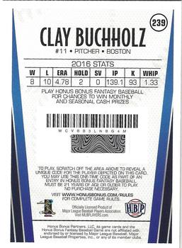 2017 Honus Bonus Fantasy Baseball - Silver Foil #239 Clay Buchholz Back