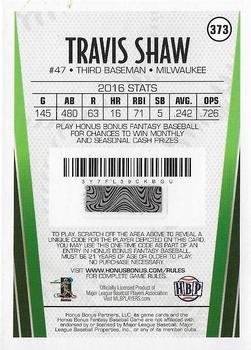 2017 Honus Bonus Fantasy Baseball - Silver Foil #373 Travis Shaw Back