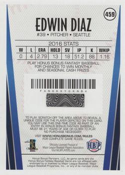 2017 Honus Bonus Fantasy Baseball - Silver Foil #459 Edwin Diaz Back