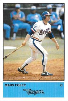 1984 Jarvis Press Texas Rangers #NNO Marv Foley Front