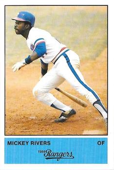 1984 Jarvis Press Texas Rangers #NNO Mickey Rivers Front
