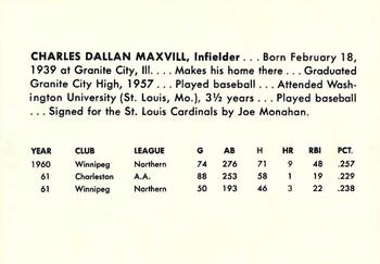 1962 Pepsi Tulsa Oilers #NNO Dal Maxvill Back