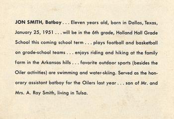 1962 Pepsi Tulsa Oilers #NNO Jon Smith Back