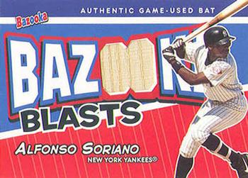 2004 Bazooka - Blasts Bat Relics #BB-AS Alfonso Soriano Front