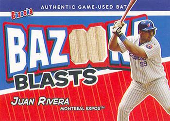 2004 Bazooka - Blasts Bat Relics #BB-JR Juan Rivera Front