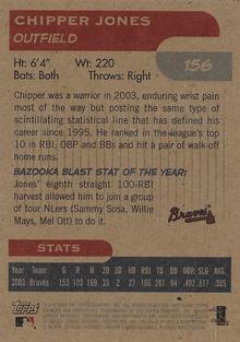 2004 Bazooka - Minis #156 Chipper Jones Back