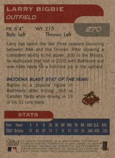 2004 Bazooka - Minis #270 Larry Bigbie Back