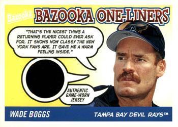2004 Bazooka - Bazooka One-Liners Relics #BOL-WB2 Wade Boggs Front