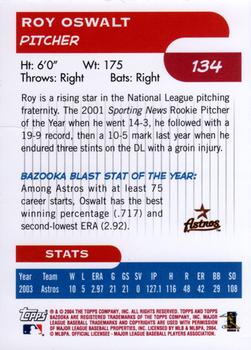 2004 Bazooka - Red Chunks #134 Roy Oswalt Back
