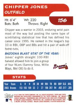2004 Bazooka - Red Chunks #156 Chipper Jones Back