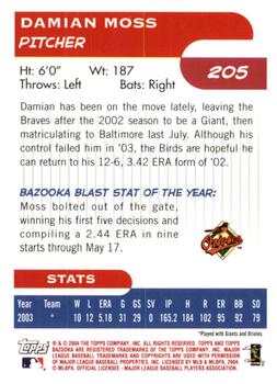 2004 Bazooka - Red Chunks #205 Damian Moss Back