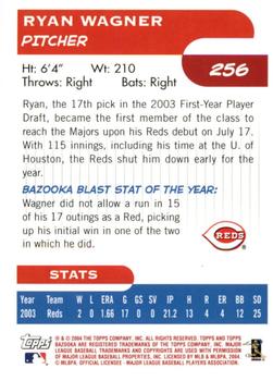 2004 Bazooka - Red Chunks #256 Ryan Wagner Back