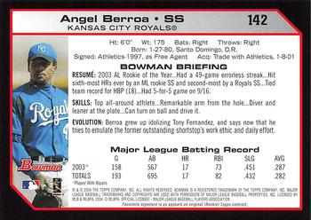 2004 Bowman - 1st Edition #142 Angel Berroa Back