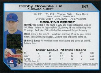 2004 Bowman - Autographs #167 Bobby Brownlie Back