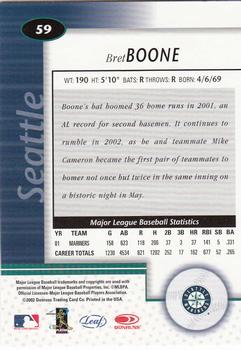 2002 Leaf Certified #59 Bret Boone Back