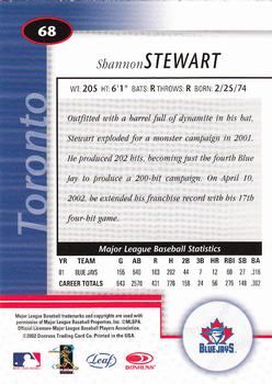 2002 Leaf Certified #68 Shannon Stewart Back